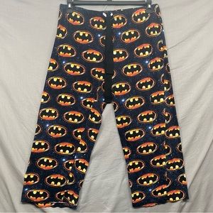 Batman Pajama Pants Cropped Space Black & Gold Size | L